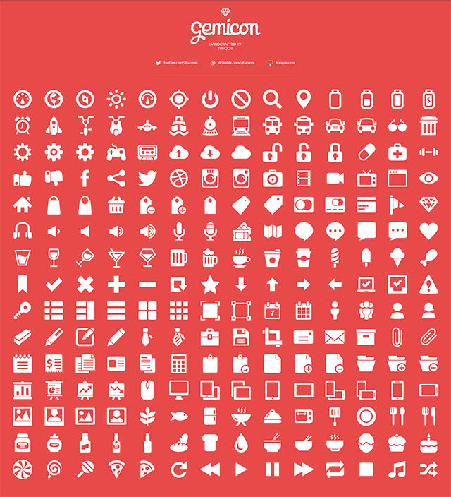Gemicon Icon Set – 200个免费高品质图标