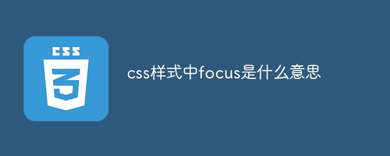 css样式中focus是什么意思
